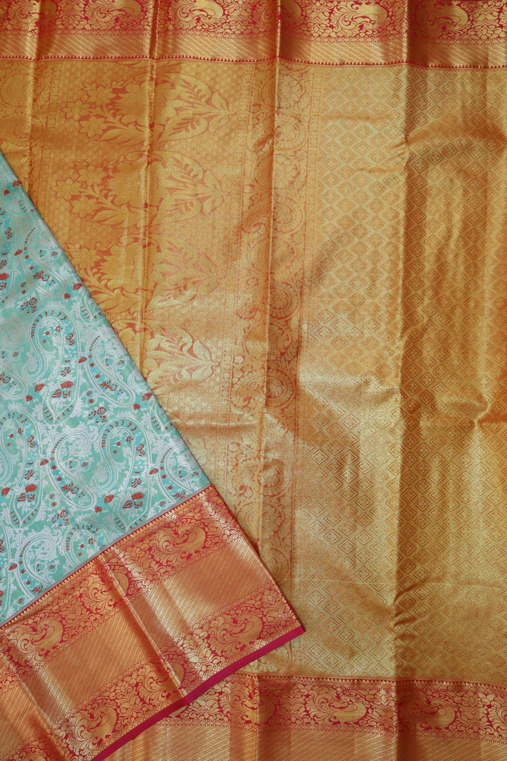 Royal Green Kanjipuram Saree