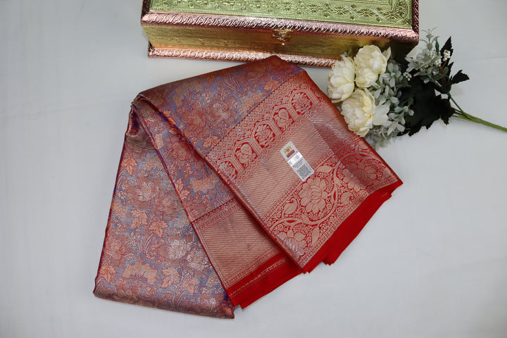 Graceful Red Pure Kanjipuram Saree