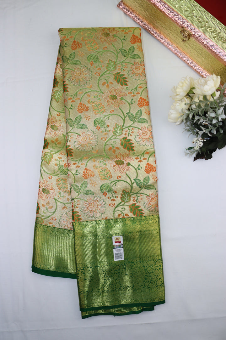 Timeless Green Pure Kanjipuram Saree