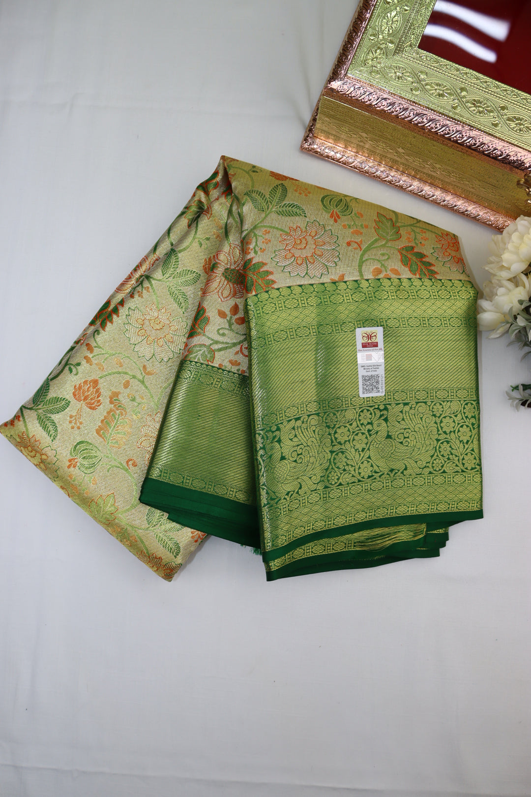 Timeless Green Pure Kanjipuram Saree