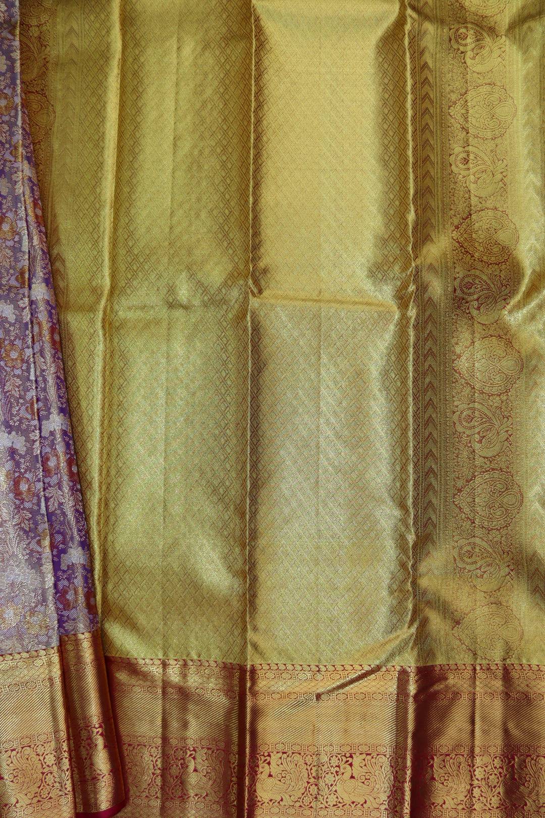 Exquisite Ash Pure Kanjipuram Saree