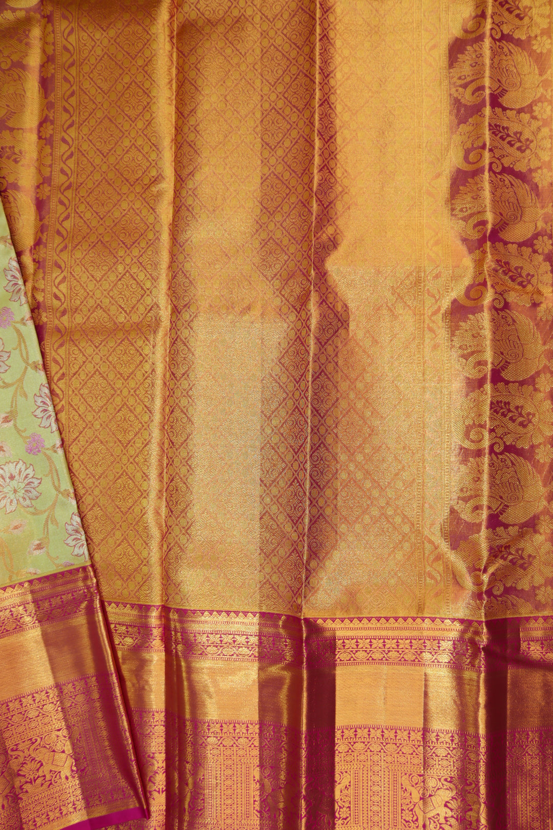 Rich Green Pure Kanjipuram Saree