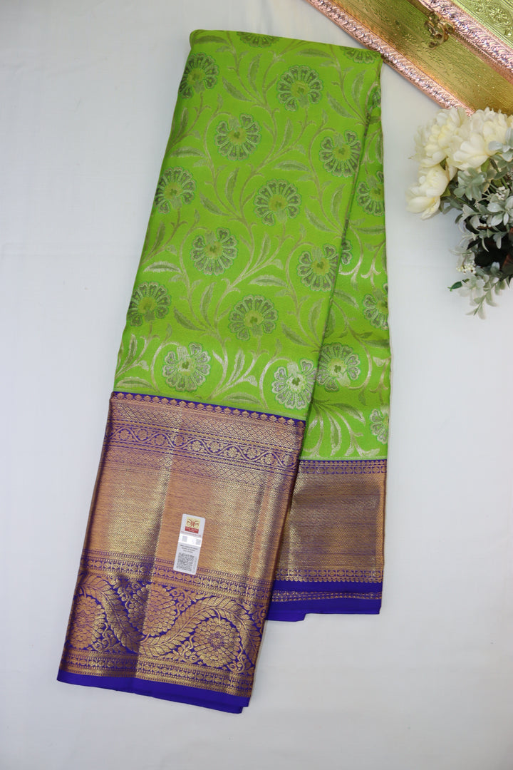 Amazing Green Pure Kanjipuram Saree