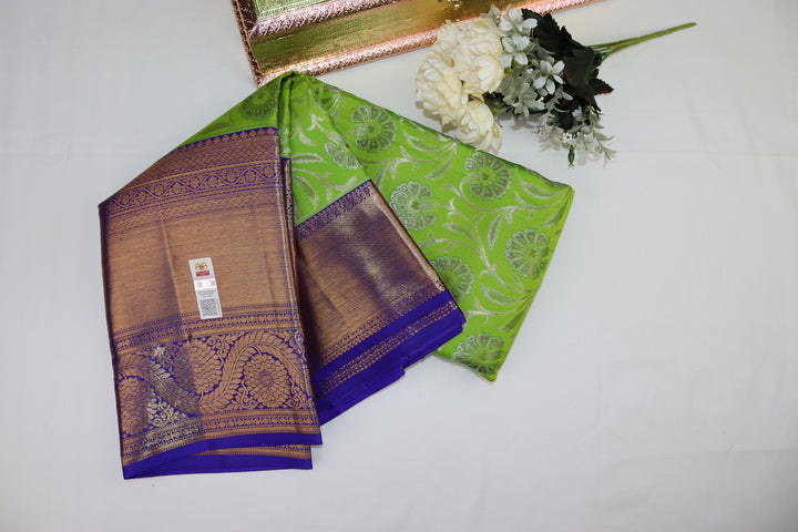 Amazing Green Pure Kanjipuram Saree