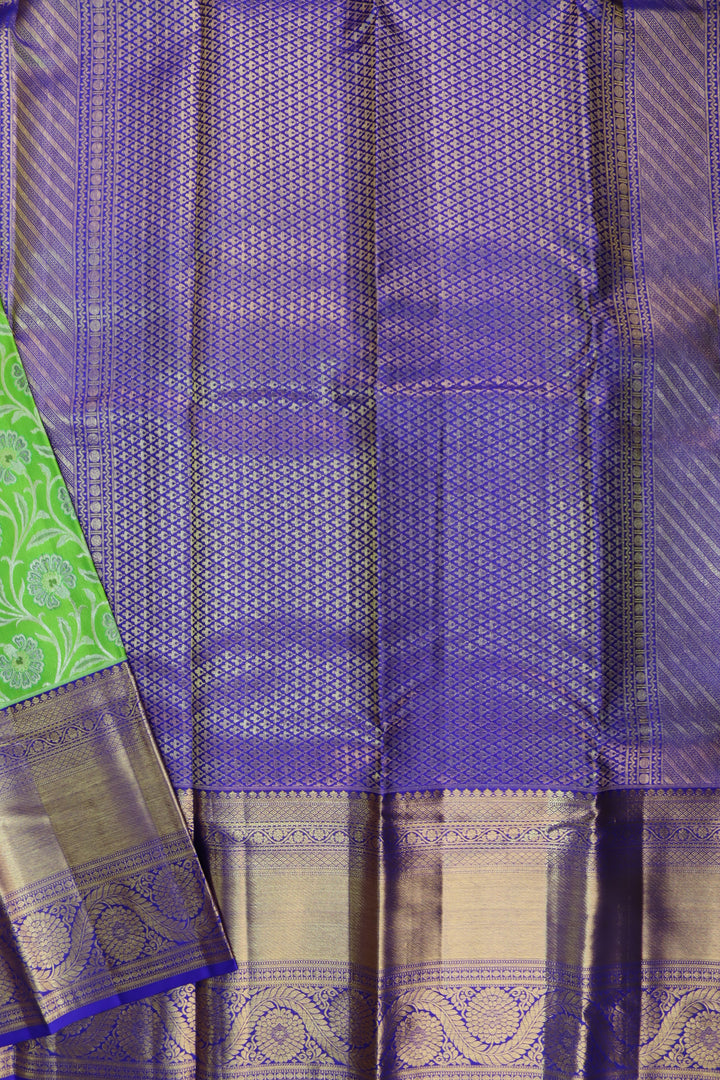 Amazing Green Pure Kanjipuram Saree