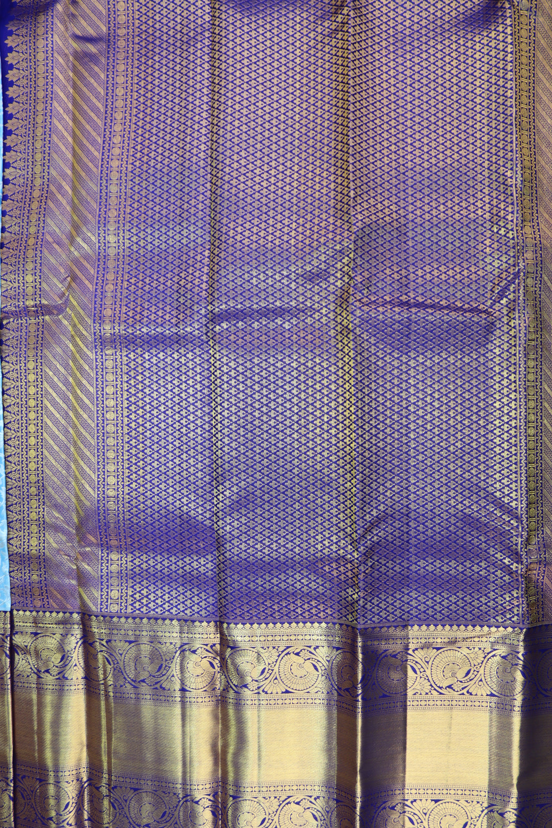 Opulent Blue Pure Kanjipuram Saree