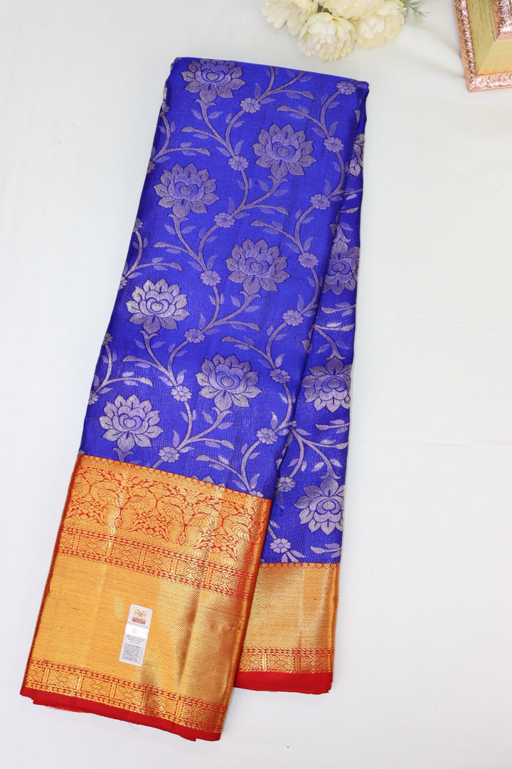 Divine Violet Pure Kanjipuram Saree