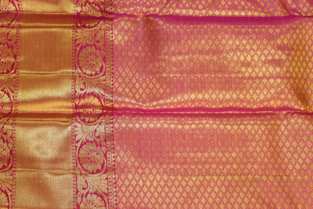 Radiant Orange Pure Kanjipuram Saree