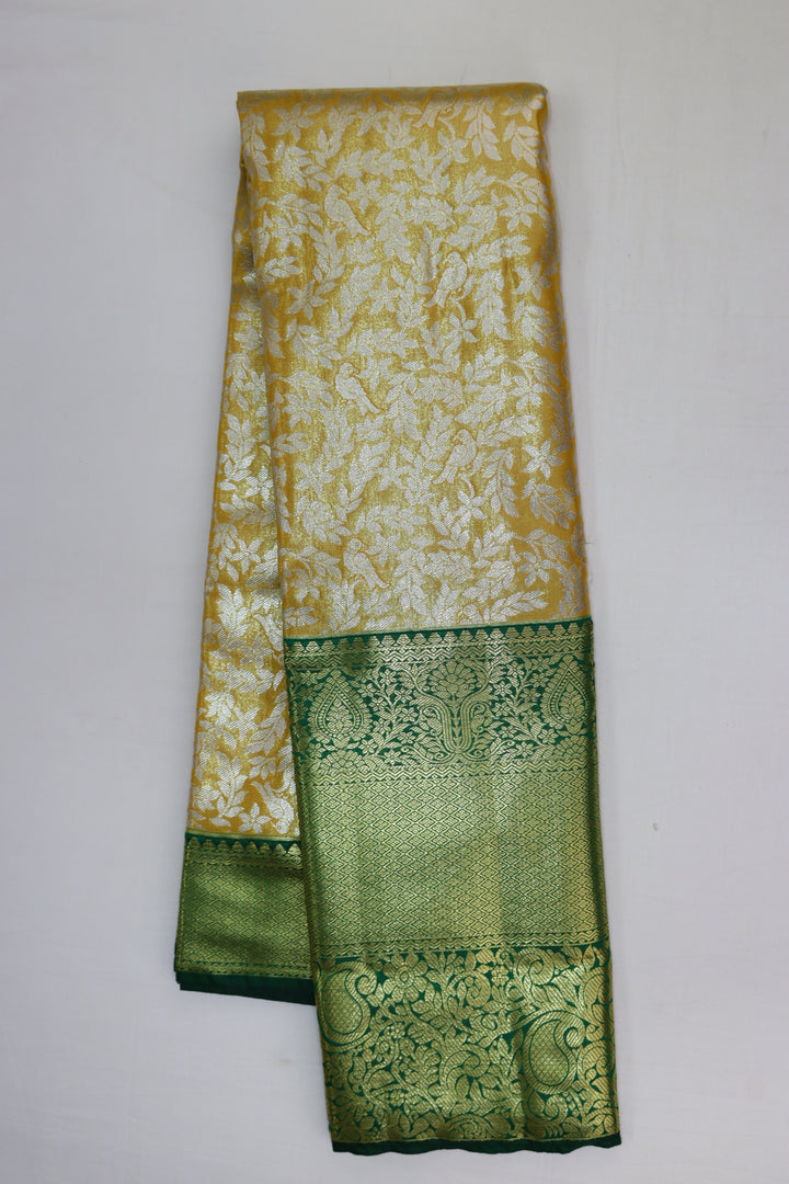 Luxurious Yellow Kanjipuram Saree