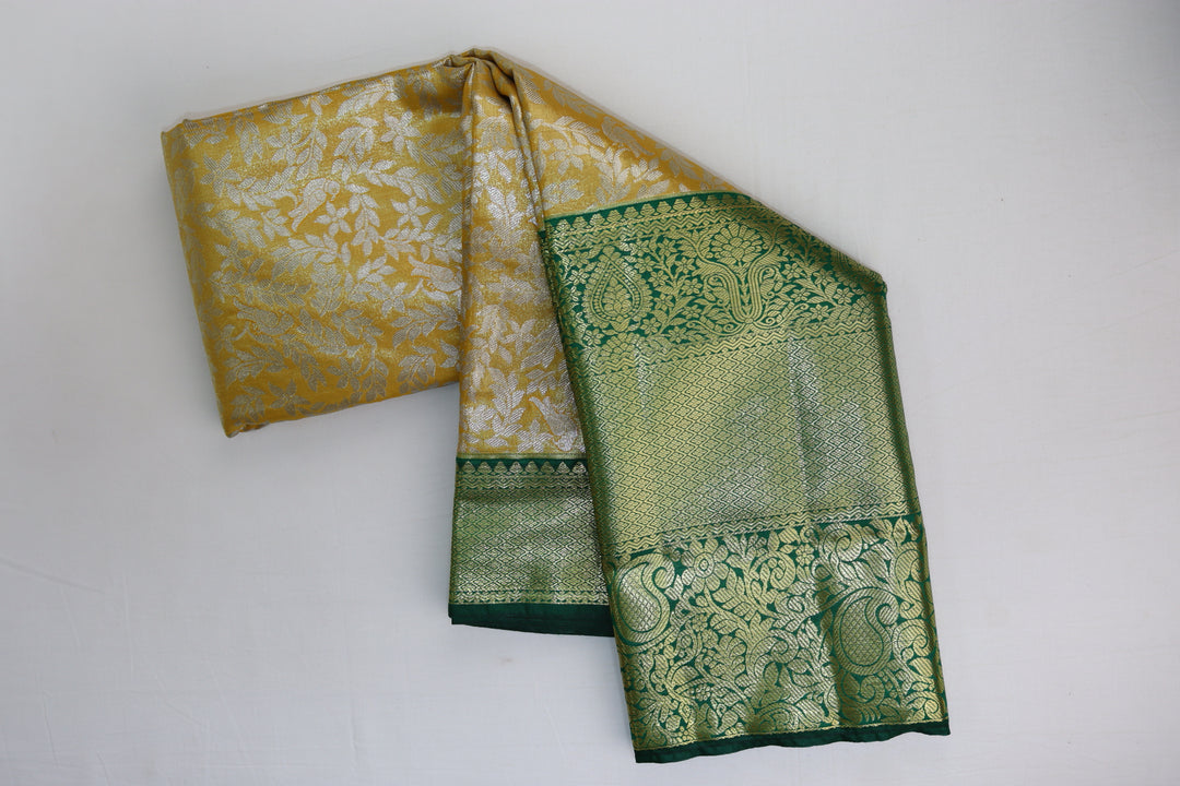 Luxurious Yellow Kanjipuram Saree