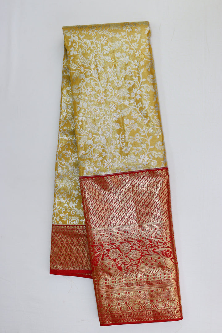 Stunning Yellow Kanjipuram Saree