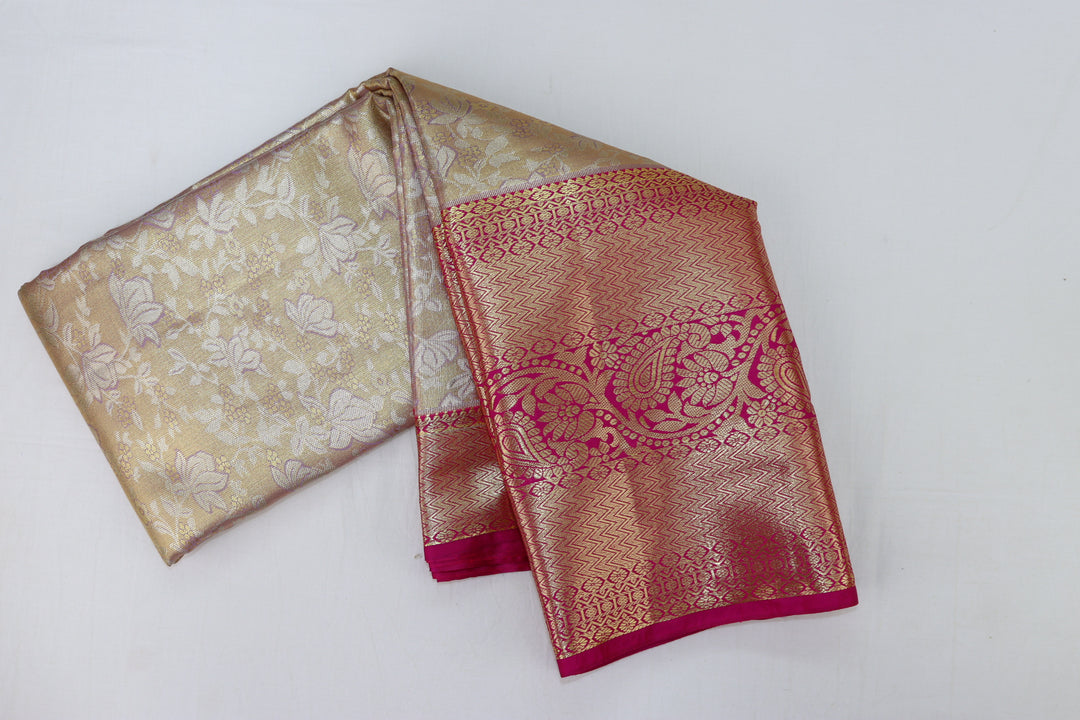 Graceful Beige Kanjipuram Saree