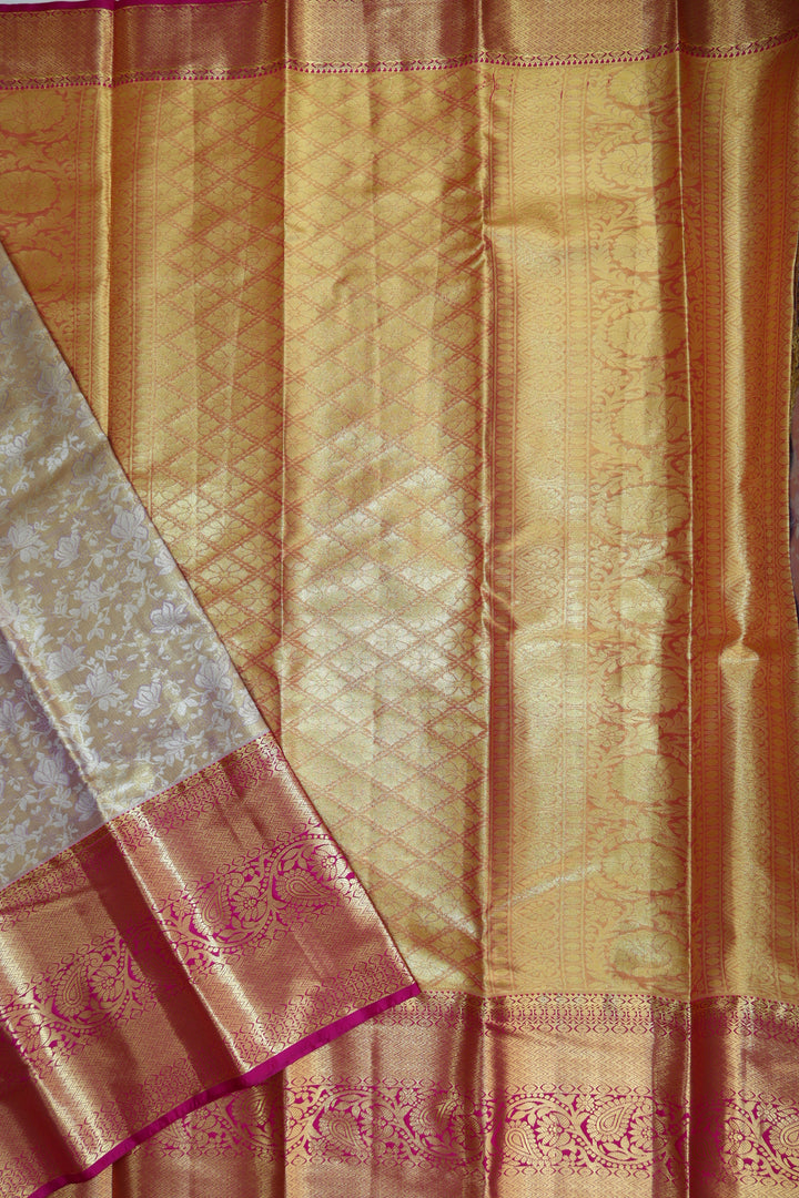 Graceful Beige Kanjipuram Saree