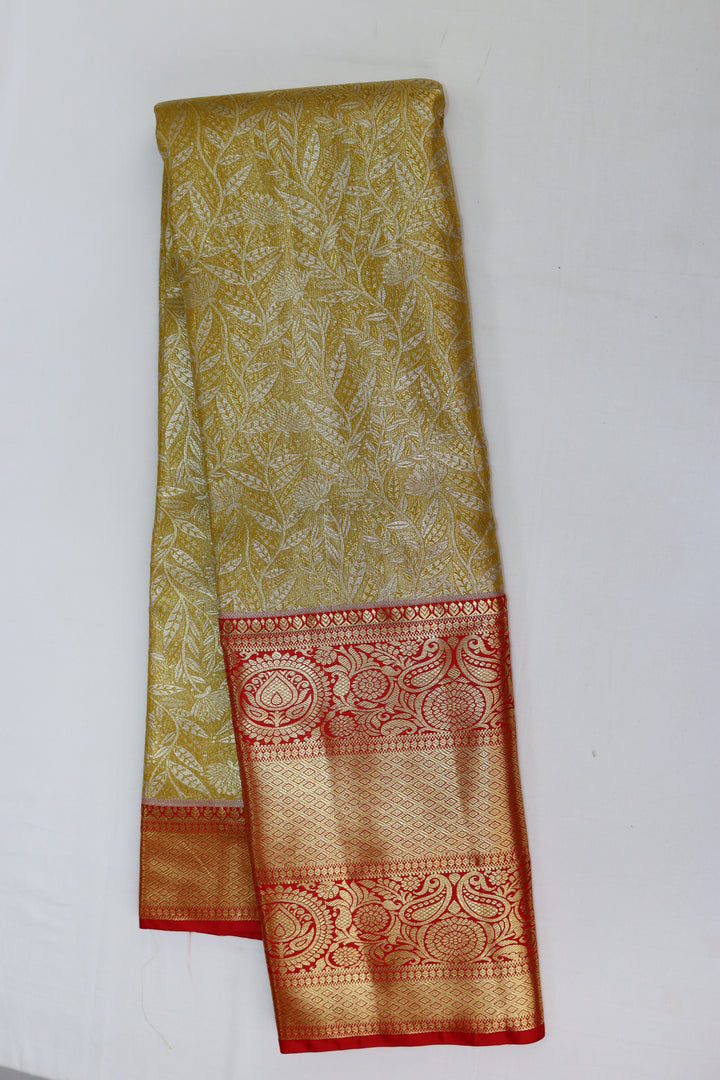 Trendy Yellow Kanjipuram Saree