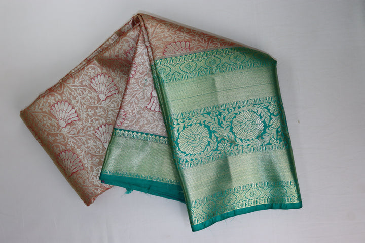 Timeless Peach Kanjipuram Saree