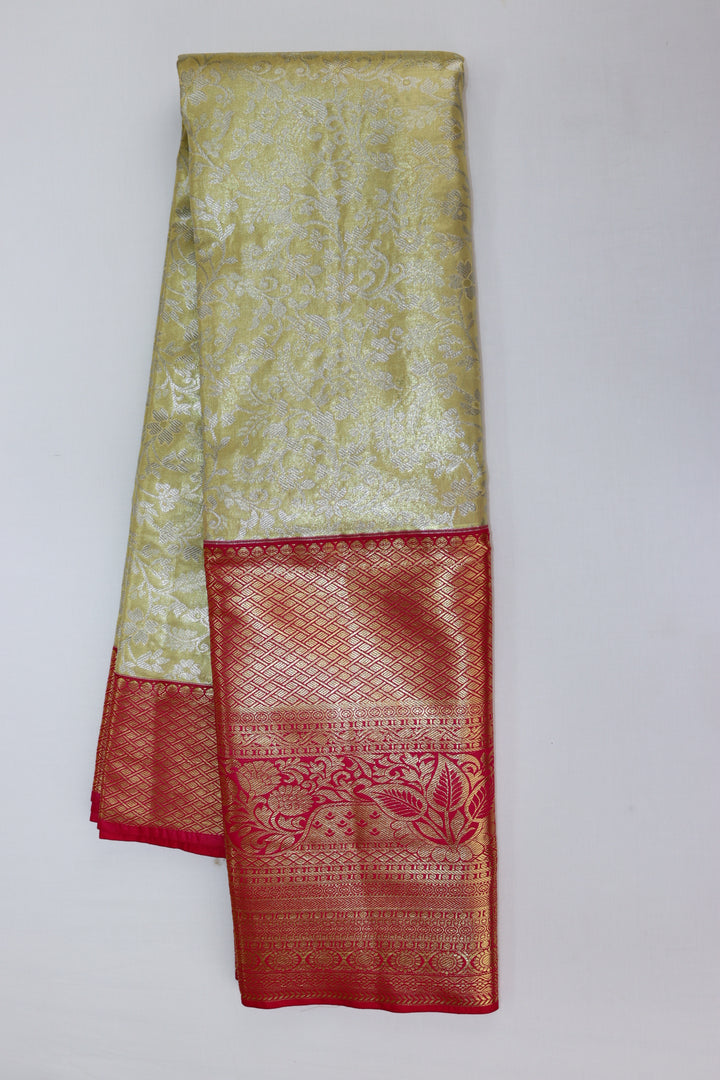 Lavish Golden Yellow Kanjipuram Saree