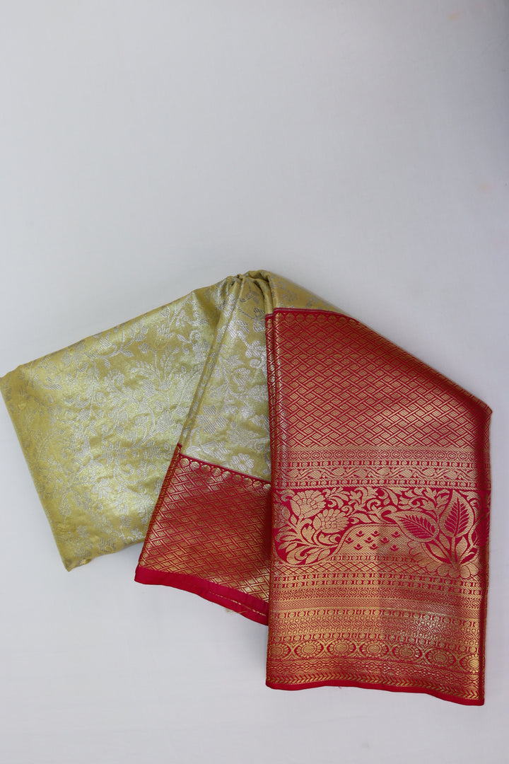 Lavish Golden Yellow Kanjipuram Saree