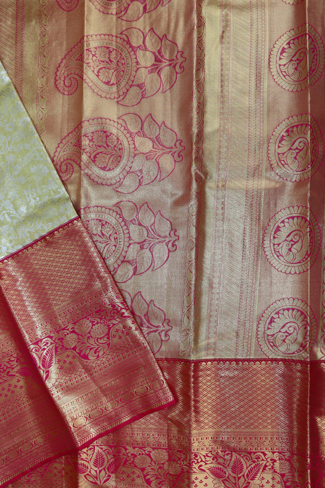 Lavish Golden Yellow Kanjipuram Saree