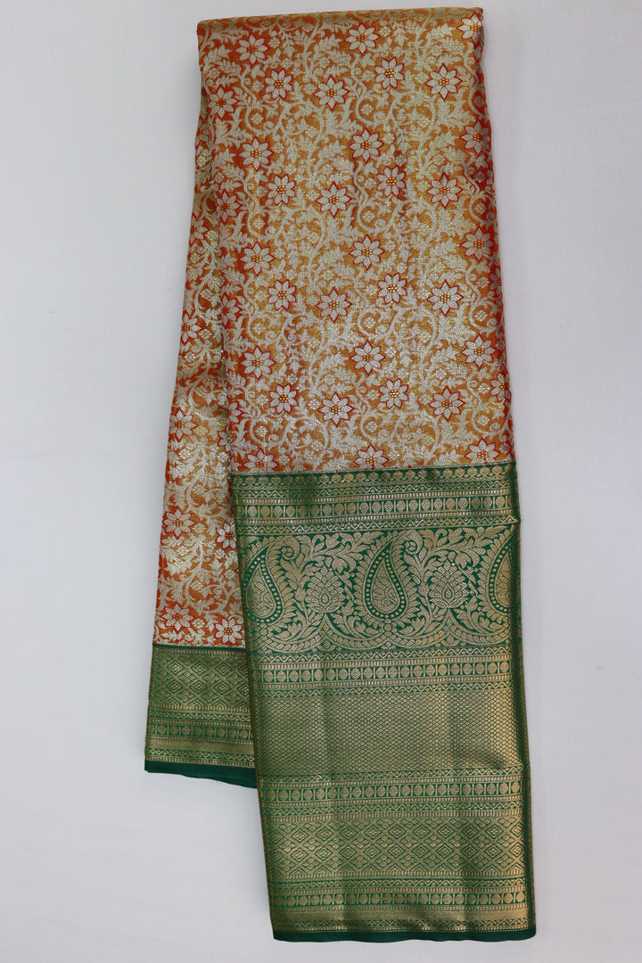 Royal Orange Kanjipuram Saree