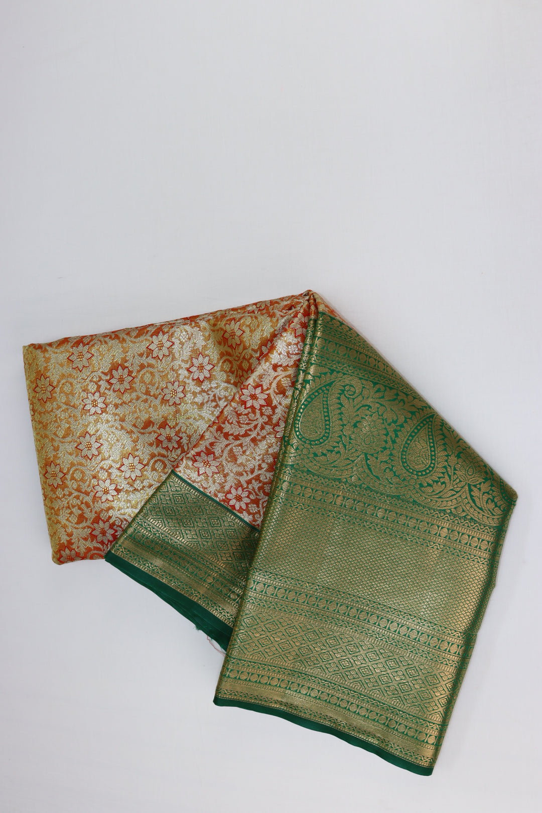 Royal Orange Kanjipuram Saree