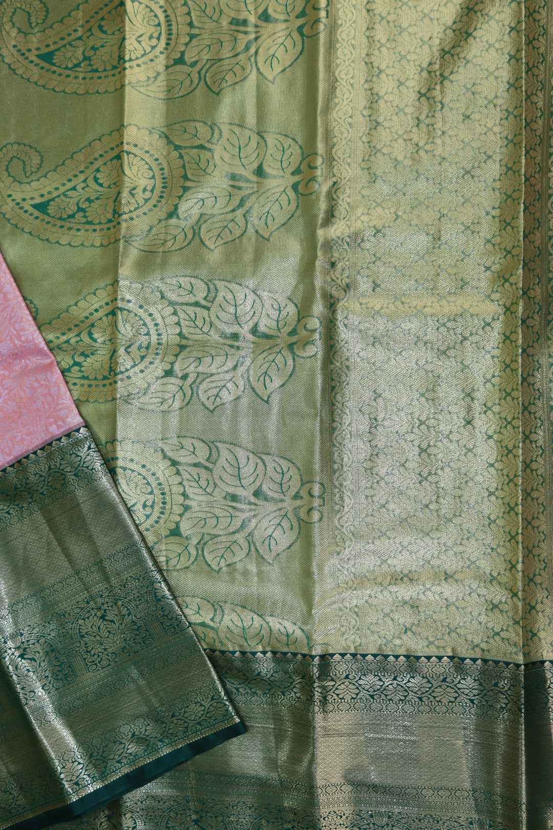 Regal Peach Kanjipuram Saree