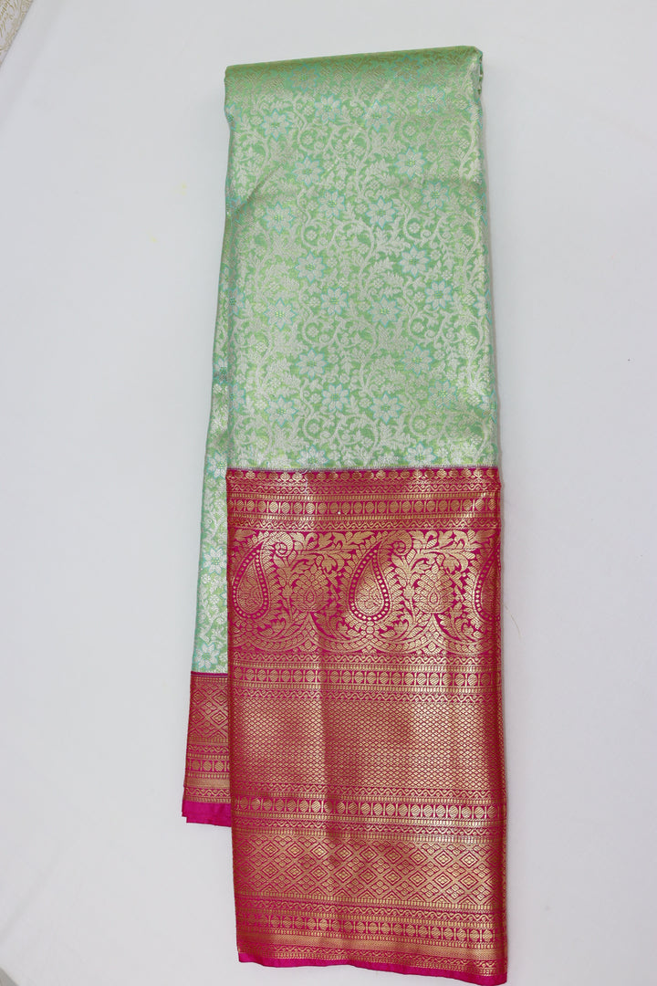 Regal Pastel Green Kanjipuram Saree