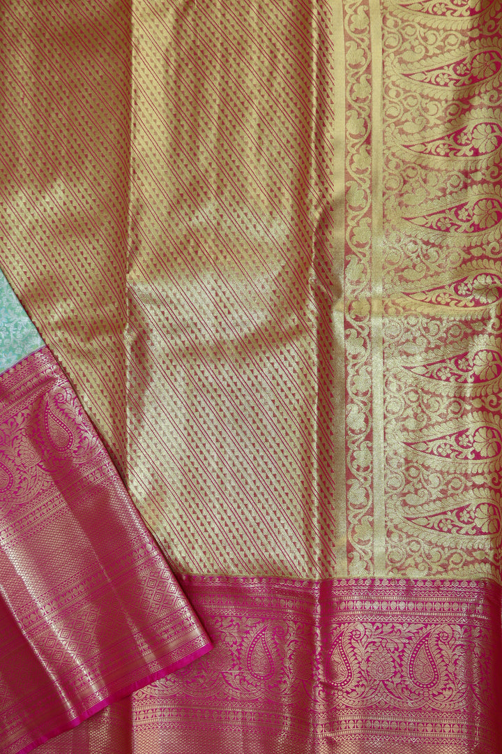 Regal Pastel Green Kanjipuram Saree