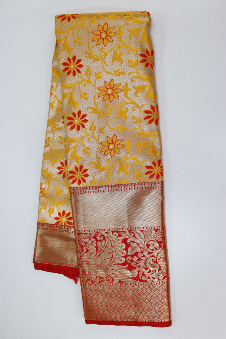 Traditional Yellow Kanjipuram Saree