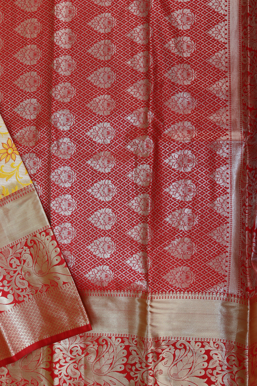 Traditional Yellow Kanjipuram Saree