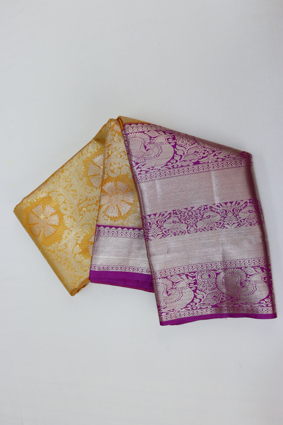 Luxurious Orange Kanjipuram Saree