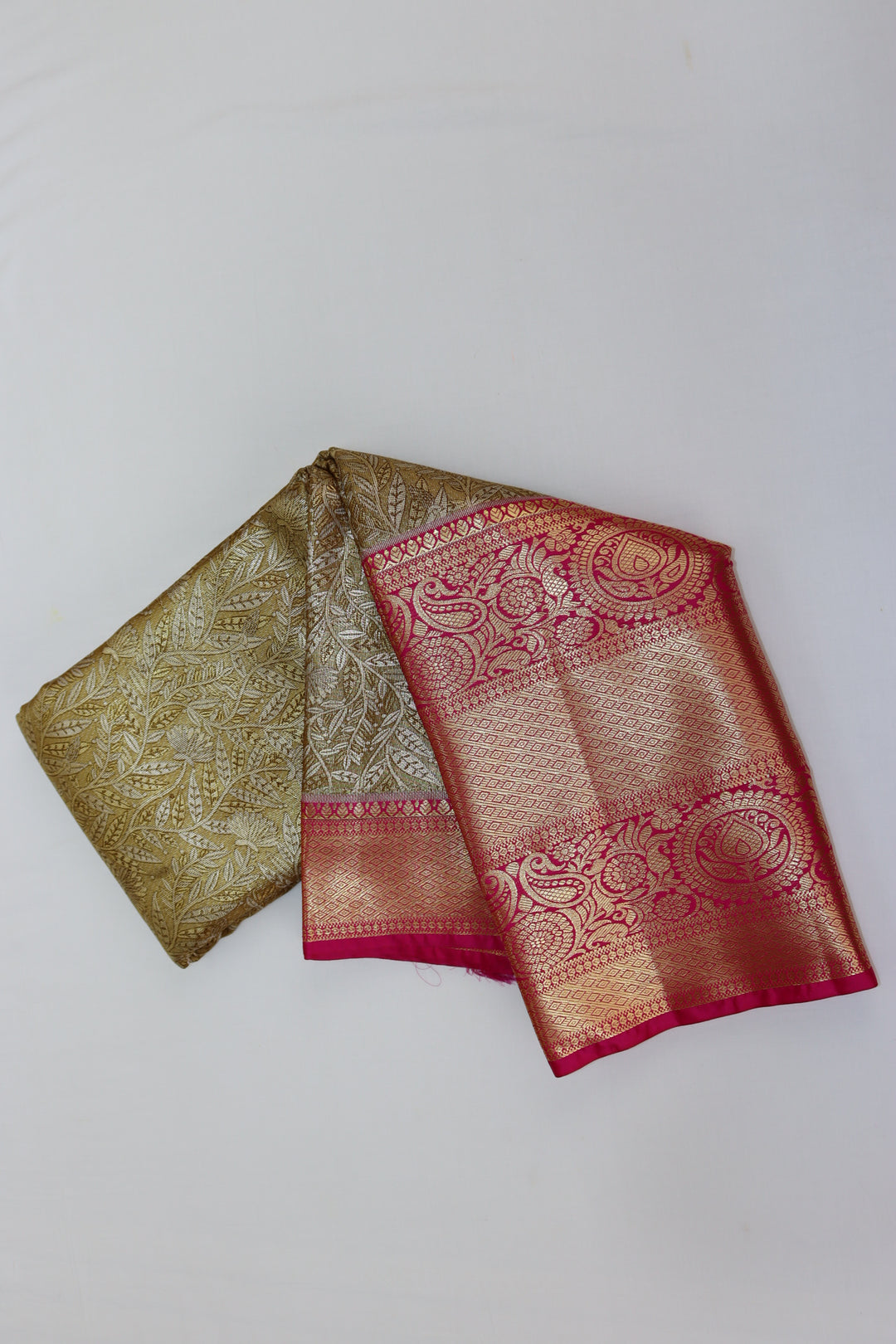 Elegant Olive Green Kanjipuram Saree