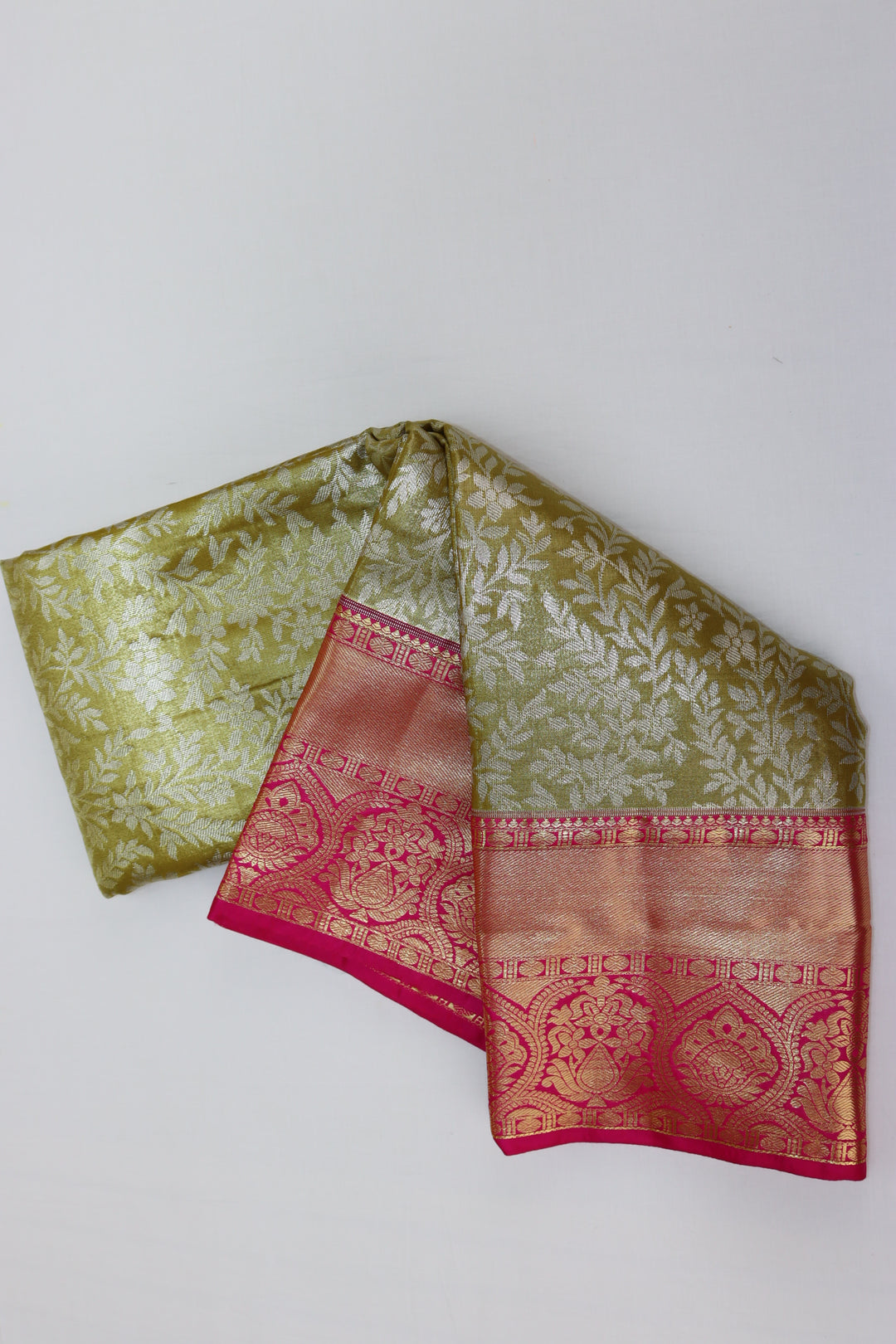 Classic Olive Green Kanjipuram Saree