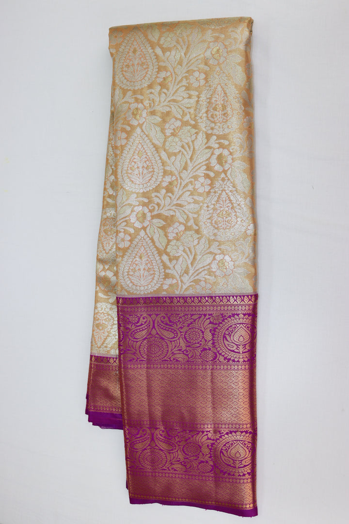 Rich Beige Kanjipuram Saree