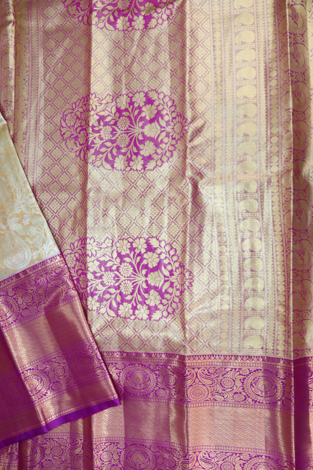 Rich Beige Kanjipuram Saree