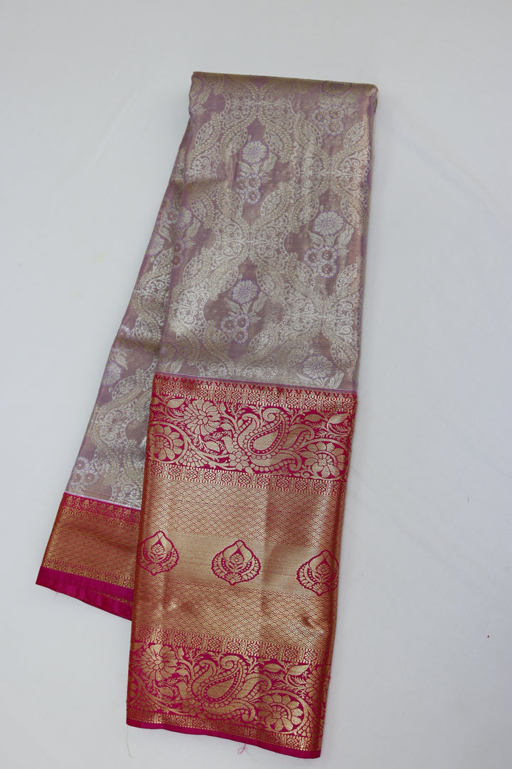 Trendy Purple Kanjipuram Saree