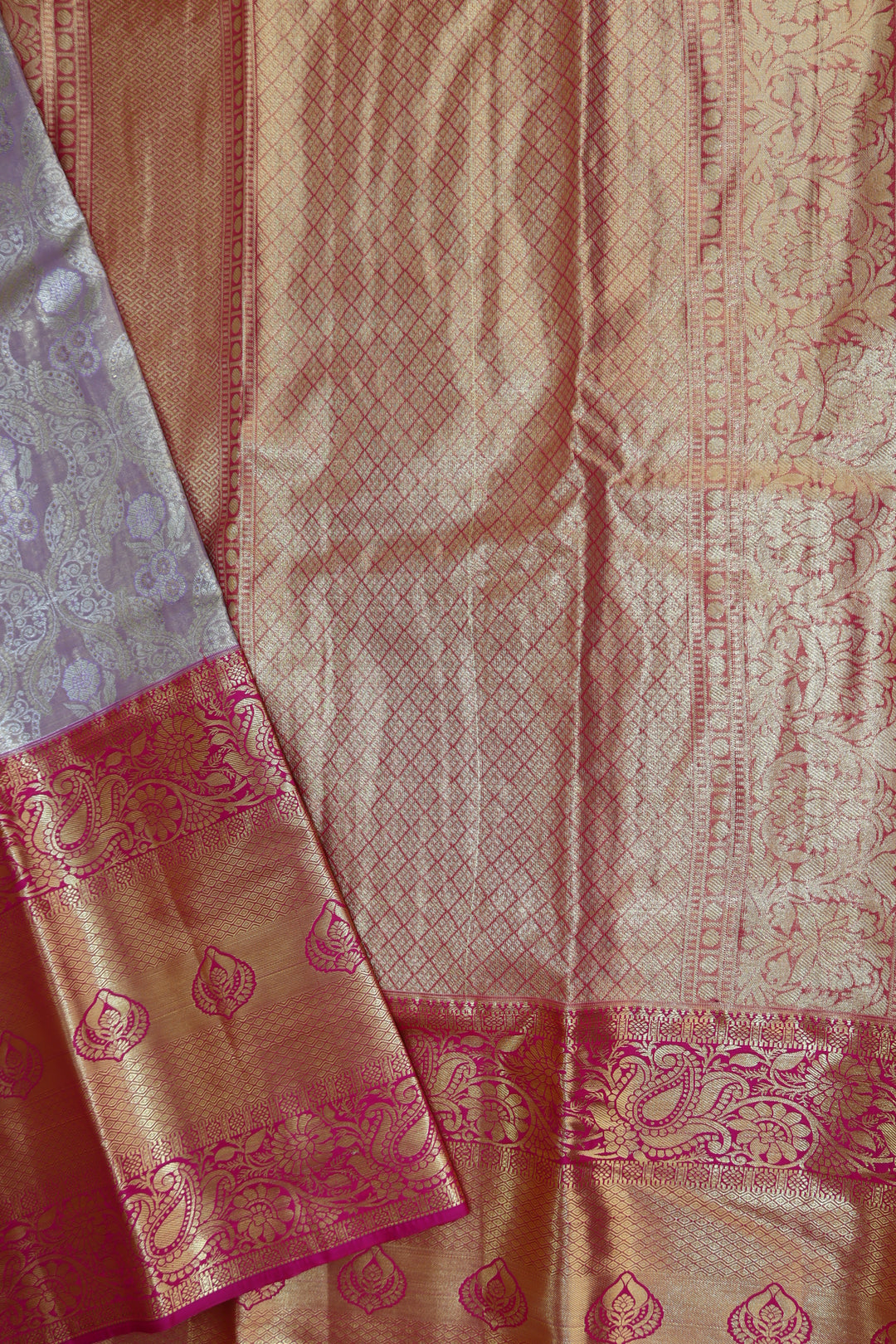 Trendy Purple Kanjipuram Saree