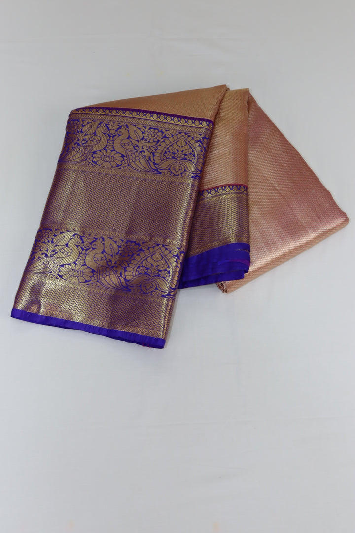 Lavish Salmon Kanjipuram Saree