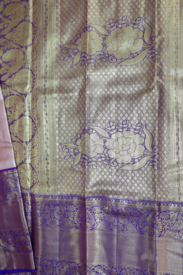 Lavish Salmon Kanjipuram Saree