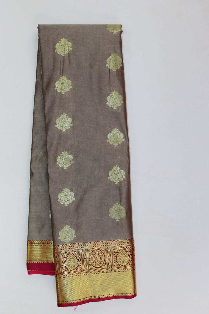 Regal Chacolate Brown Kanjipuram Saree