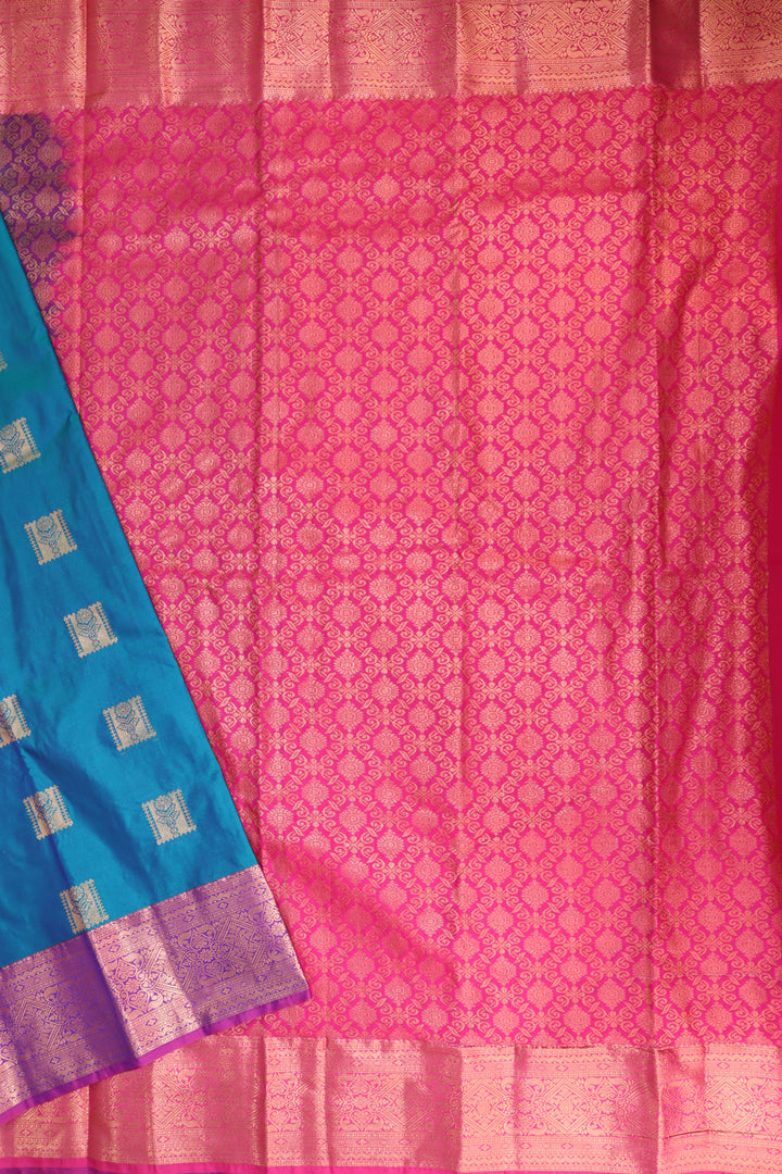 Divine Teal Green Kanjipuram Saree