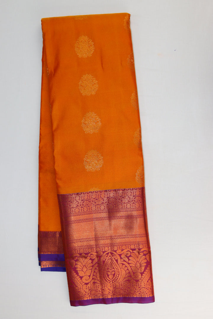 Elegant Mustard Yellow Kanjipuram Saree