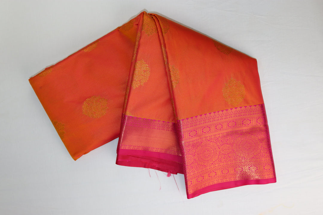 Classic Orange Kanjipuram Saree