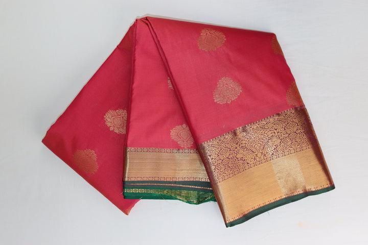 Trendy Red Kanjipuram Saree