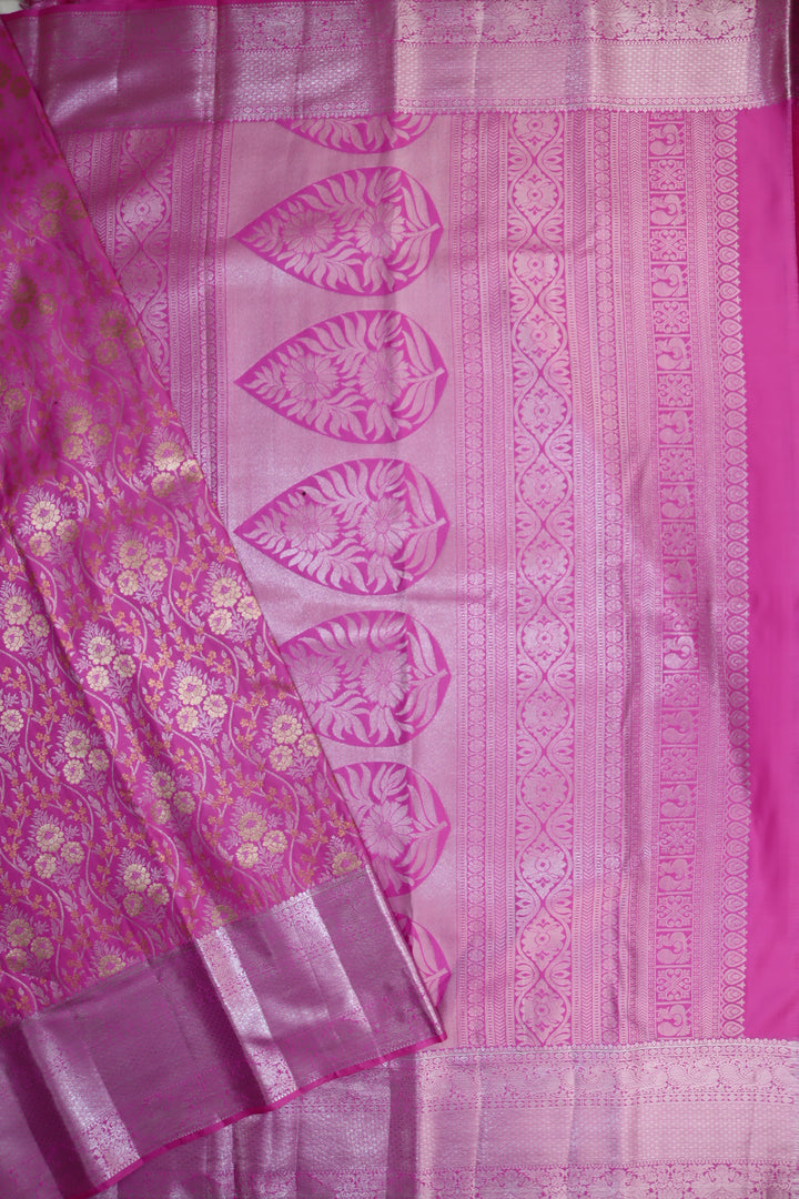 Stunning Pink Kanjipuram Saree