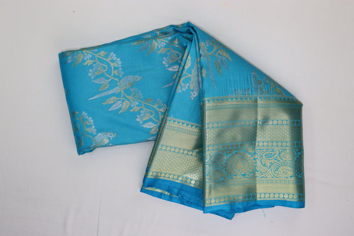 Elegant Blue Kanjipuram Saree