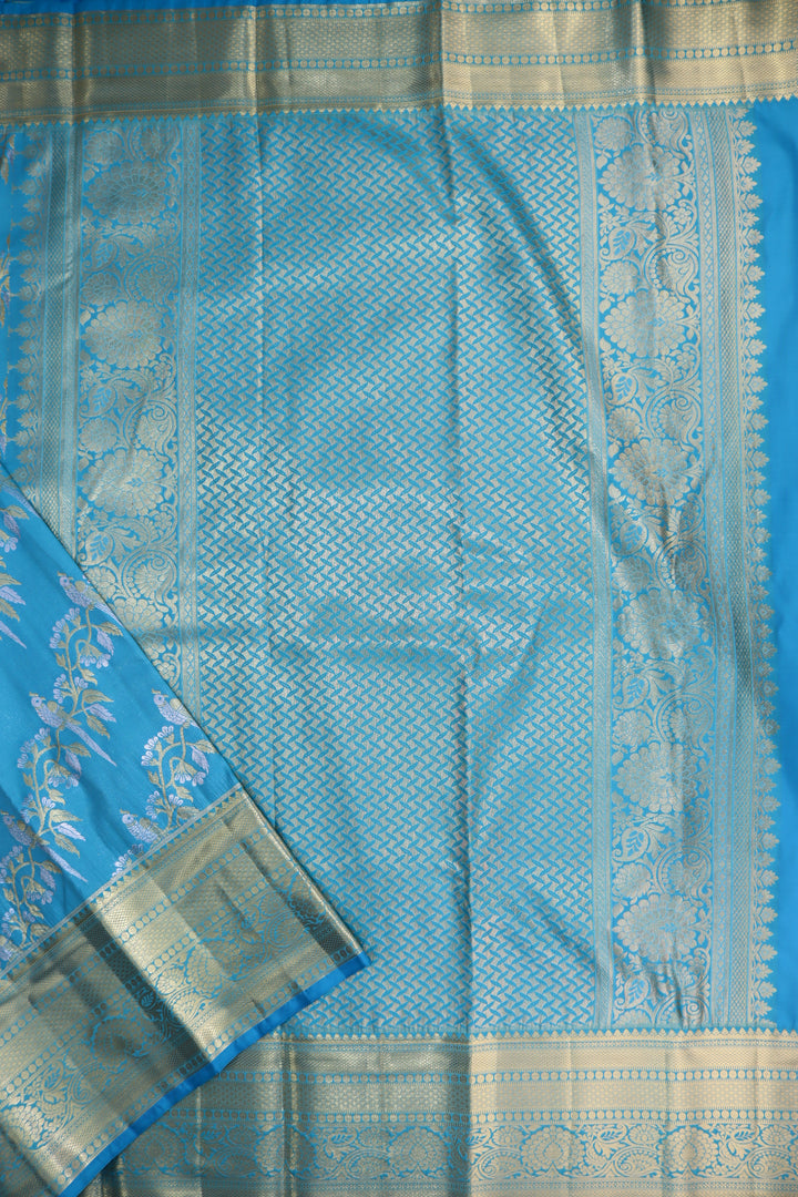 Elegant Blue Kanjipuram Saree