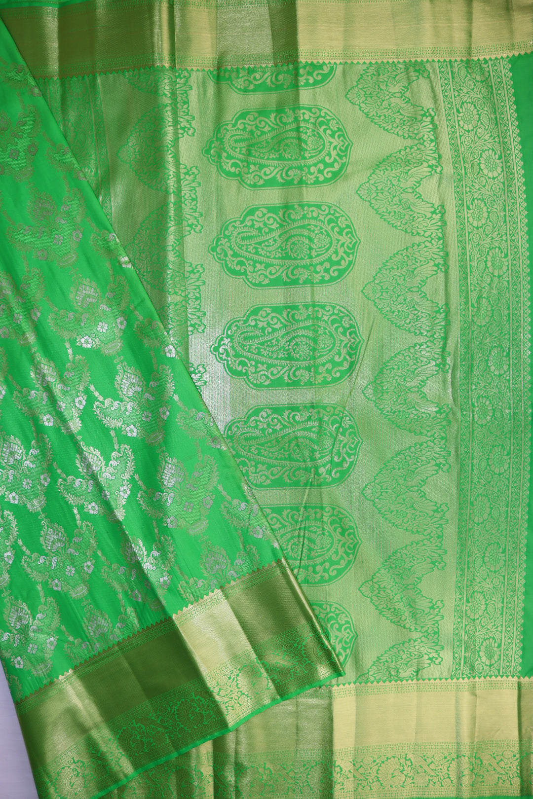 Trendy Green Kanjipuram Saree