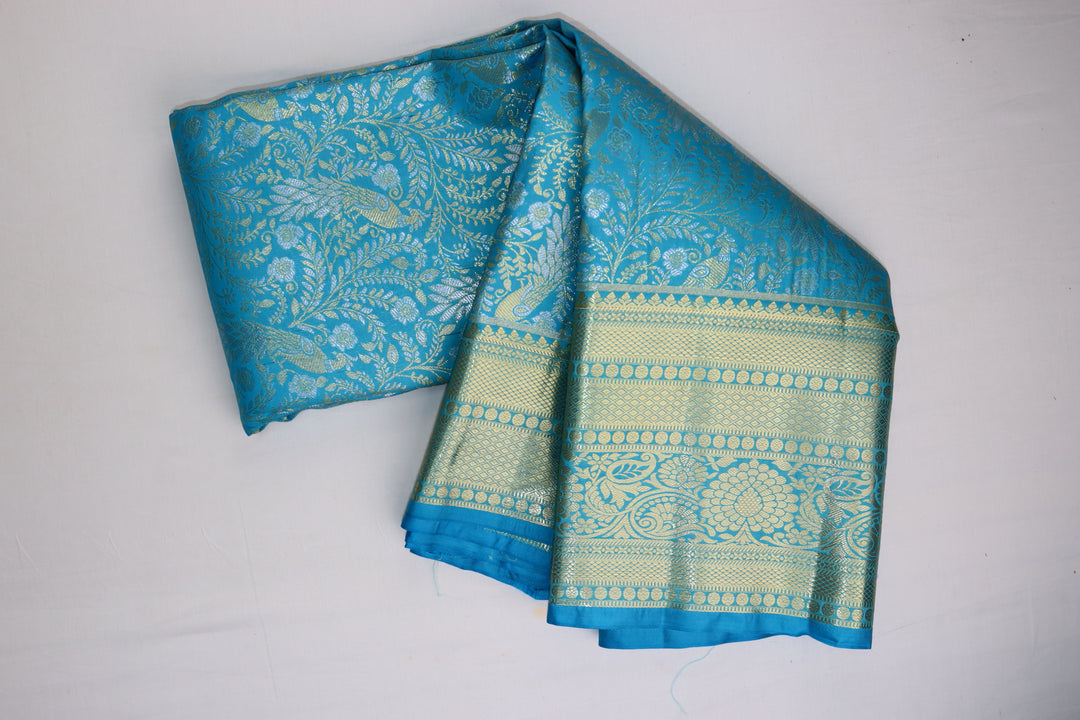 Lavish Blue Kanjipuram Saree