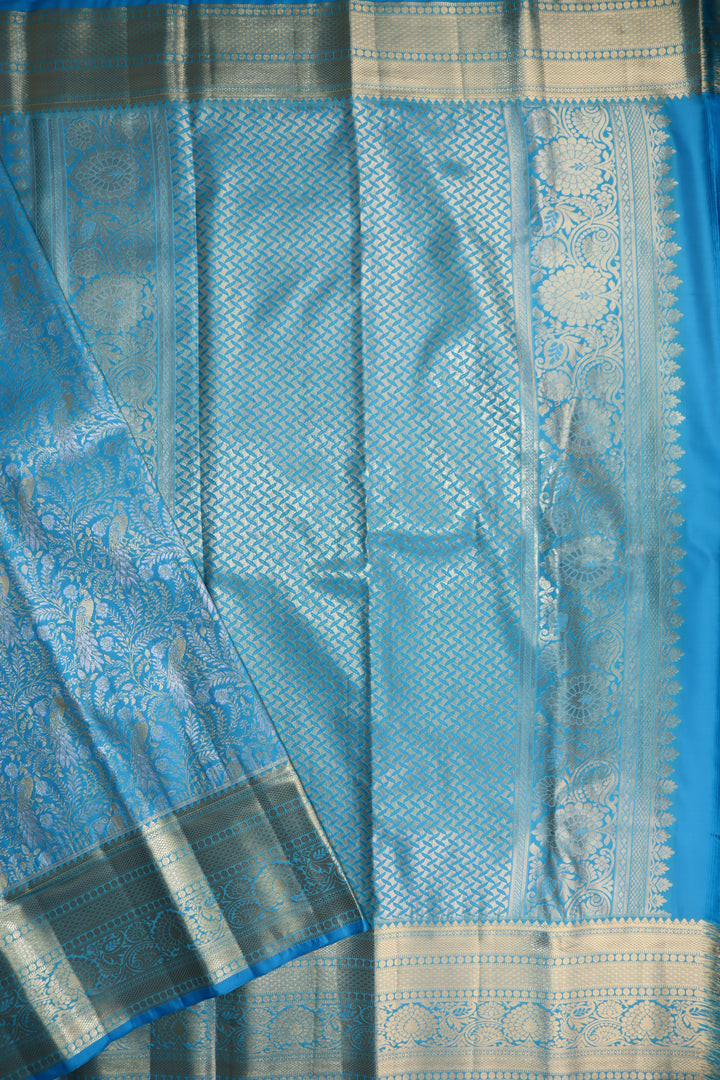 Lavish Blue Kanjipuram Saree