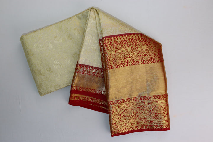 Rich Cream Kanjipuram Saree